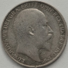 SIXPENCES 1909  EDWARD VII  GVF