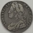 SHILLINGS 1731  GEORGE II PLUMES EXTREMELY RARE NVF/VF