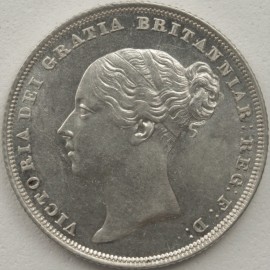 SHILLINGS 1838  VICTORIA 1ST HEAD WITH WW ESC 1278 BU