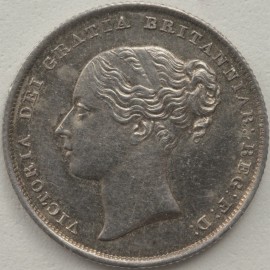 SHILLINGS 1839  VICTORIA 2ND HEAD NO WW GEF