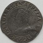 ELIZABETH I 1560 -1561 ELIZABETH I SHILLING. 2nd issue. Bust 3c. Beaded inner circles. MM cross crosslet. GVF