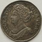 SHILLINGS 1712  ANNE ROSES AND PLUMES SCARCE NEF