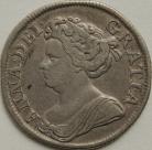 SHILLINGS 1713  ANNE ROSES AND PLUMES SCARCE NVF