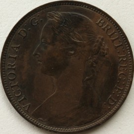 PENNIES 1889  VICTORIA 14 LEAVES F128  GEF