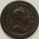 FARTHINGS 1719  GEORGE I LARGE LETTERS ON OBVERSE NVF