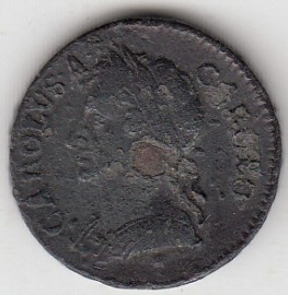 FARTHINGS 1684  CHARLES II TIN ISSUE EXTR. RARE  NVF