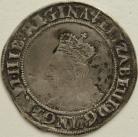 ELIZABETH I 1560 -1561 ELIZABETH I SHILLING 2ND ISSUE MM CROSS CROSSLET GF/NVF