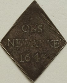CHARLES I 1645  CHARLES I NINEPENCE NEWARKE (NEWARK) BESIEGED LARGE CROWN BETWEEN CR VALUE BELOW VERY SCARCE GVF