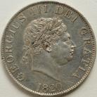 HALF CROWNS 1820  GEORGE III VERY SCARCE SMALL SCRATCH ON OBVERSE GEF