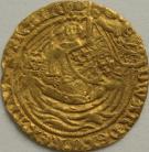 HAMMERED GOLD 1356 -1361 EDWARD III HALF NOBLE PRE-TREATY PERIOD SERIES G MM CROSS 3 SCARCE NVF