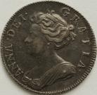 SHILLINGS 1705  ANNE ROSES AND PLUMES SCARCE NEF
