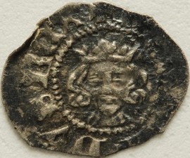 EDWARD III 1344 -1351 EDWARD III FARTHING.FLORIN COINAGE. LONDON MINT. EDWARDVS REX.SCARCE NVF