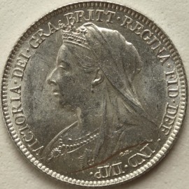 SIXPENCES 1895  VICTORIA  BU