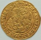 HAMMERED GOLD 1583  ELIZABETH I ANGEL 6TH ISSUE. BEADED INNER CIRCLES. ST.MICHAEL SLAYING THE DRAGON. REVERSE SHIP BEARING SHIELD. CROSS ABOVE E AND ROSE ABOVE. MM BELL GVF/NEF