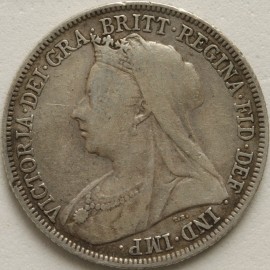 SHILLINGS 1895  VICTORIA LARGE ROSE GF