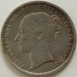 SHILLINGS 1872  VICTORIA DIE NUMBER 36 GF