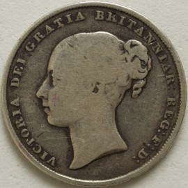 SHILLINGS 1841  VICTORIA VERY RARE GF