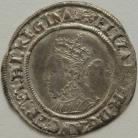 ELIZABETH I 1566  ELIZABETH I SIXPENCE. 3RD ISSUE. INTERMEDIATE BUST 4B. EAR SHOWS. WITH ROSE AND DATE. MM LION (SHORT LION/LONG LION) NEF