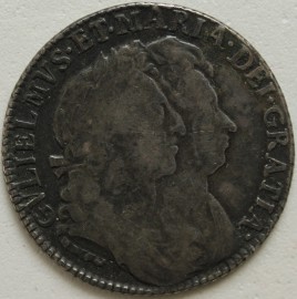 SHILLINGS 1693  WILLIAM & MARY  GF/NVF