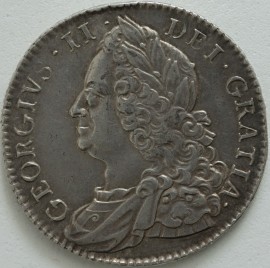 HALF CROWNS 1751  GEORGE II V.QUARTO RARE NEF