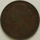 PENNIES 1861  VICTORIA F25 NO LCW VERY SCARCE NVF