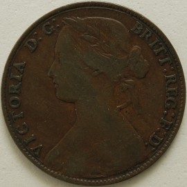 PENNIES 1861  VICTORIA F25 NO LCW VERY SCARCE NVF