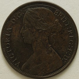 PENNIES 1864  VICTORIA PLAIN 4 F49 GVF