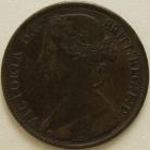 PENNIES 1869  VICTORIA EXTREMELY RARE GVF