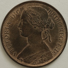 PENNIES 1872  VICTORIA F62 RARE GRADE - SUPERB UNC LUS