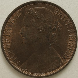 PENNIES 1876 H VICTORIA F89 NARROW DATE SCARCE UNC LUS