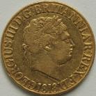 SOVEREIGNS 1818  GEORGE III VERY SCARCE - SMALL EDGE KNOCK NVF
