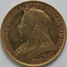 TWO POUNDS (GOLD) 1893  VICTORIA VICTORIA VEILED HEAD NEF