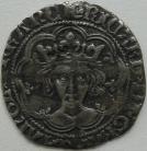 RICHARD III 1483 -1485 RICHARD III GROAT. TYPE 2B. READING RICARD. LONDON MINT. MM BOARS HEAD 2/SUN AND ROSE 2. GOOD PORTRAIT. LIGHT CRIMPING VF