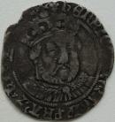 HENRY VIII 1544 -1547 HENRY VIII GROAT. 3RD COINAGE. TOWER MINT. FACING BUST I. MM LIS. SCARCE. FLAN FLAWS VF