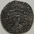 RICHARD III 1483 -1485 RICHARD III GROAT. TYPE 3. LONDON MINT. NOTHING BELOW BUST. MM HALVED SUN AND ROSE GVF
