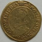 CHARLES I 1631 -1632 CHARLES I GOLD CROWN. TOWER MINT. GR.B/C. OVAL SHIELD WITH CR AT SIDES. MM ROSE SCARCE GF