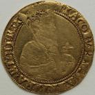 HAMMERED GOLD 1612 -1613 JAMES I UNITE. 2ND COINAGE. 4TH BUST. MM TOWER GF/NVF