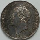 HALF CROWNS 1825  GEORGE IV BARE HEAD 3RD REVERSE SIGNS OF OLD CLEANING GEF