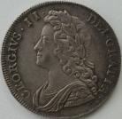 HALF CROWNS 1732  GEORGE II ROSES AND PLUMES S3692 NEF