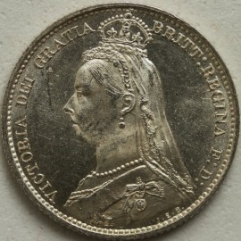 SIXPENCES 1891  VICTORIA  BU