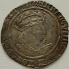 HENRY VIII 1526 -1544 HENRY VIII GROAT. 2ND COINAGE. LAKER BUST D. LARGE FACE WITH ROMAN NOSE. MM ARROW GF