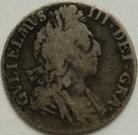 SIXPENCES 1697  WILLIAM III 3RD BUST SMALL CROWNS F/NF