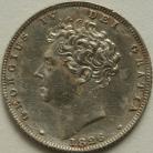 SIXPENCES 1826  GEORGE IV BARE HEAD - SCRATCHES EF