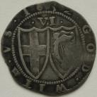 COMMONWEALTH 1652  COMMONWEALTH SIXPENCE. CO-JOINED SHIELDS. MM SUN GF
