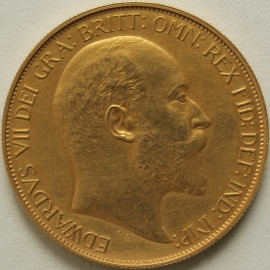 FIVE POUNDS (GOLD) 1902  EDWARD VII EDWARD VII MATTE PROOF - HAIRLINE SCRATCHES  FDC