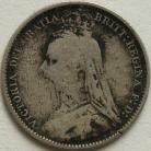 SIXPENCES 1893  VICTORIA JUBILEE HEAD EXTREMELY RARE - DARK STAINS F