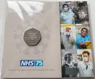 FIFTY PENCE 2023  CHARLES III 75TH ANNIVERSARY OF THE NHS PACK BU