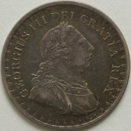 THREE SHILLINGS 1811  GEORGE III DRAPED BUST GVF
