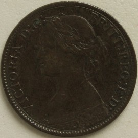 FARTHINGS 1863  VICTORIA VERY RARE NVF