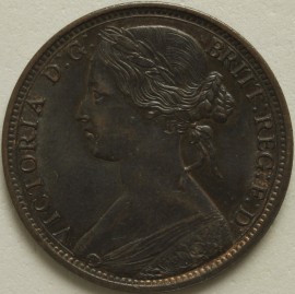 PENNIES 1863  VICTORIA F42 GEF